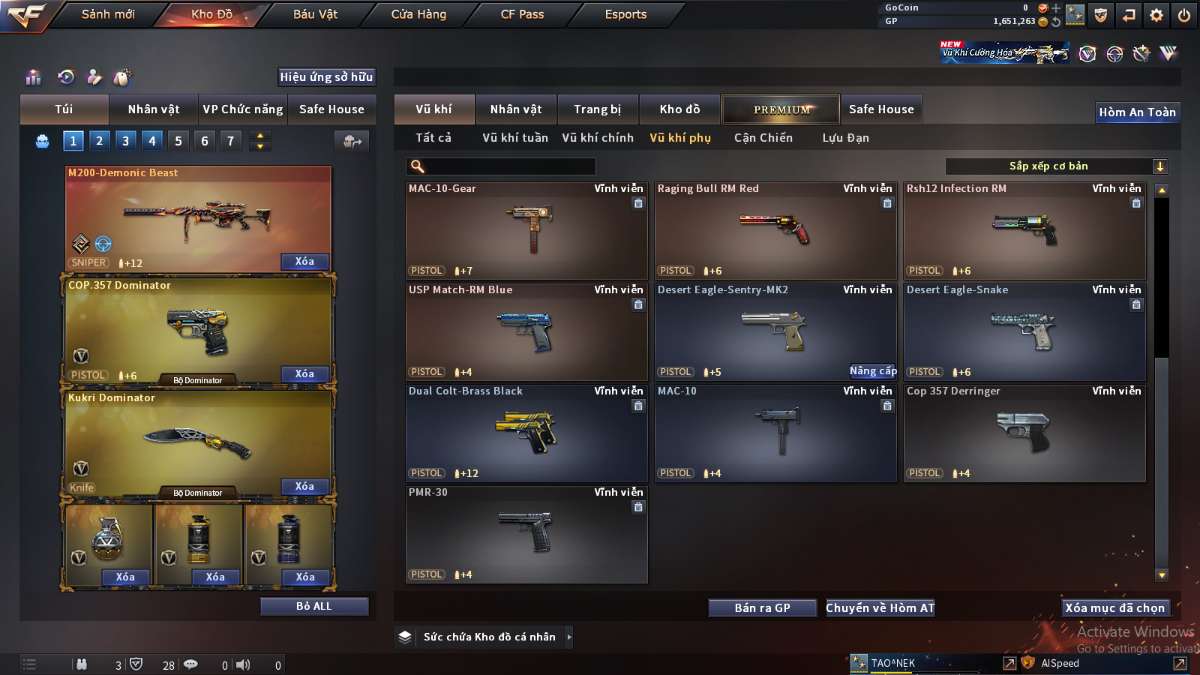 shop acc cf uy tin gia re